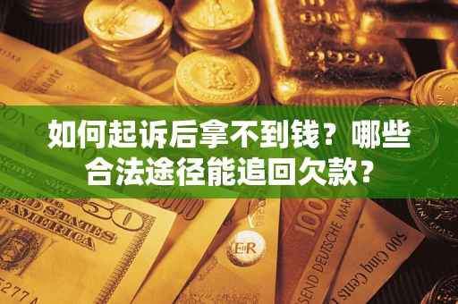 武汉如何起诉后拿不到钱？哪些合法途径能追回欠款？