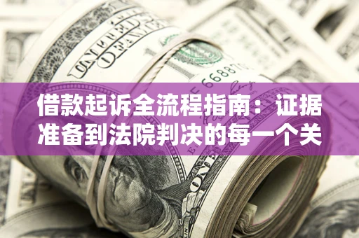 武汉借款起诉全流程指南：证据准备到法院判决的每一个关键步骤