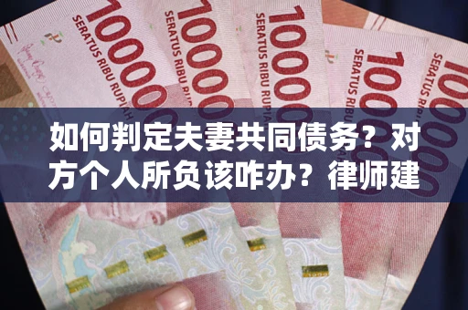 武汉如何判定夫妻共同债务？对方个人所负该咋办？律师建议