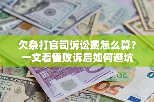 武汉欠条打官司诉讼费怎么算？一文看懂败诉后如何避坑